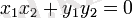 ~x_1x_2+y_1y_2=0