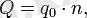 Q = q_0 \cdot n ,