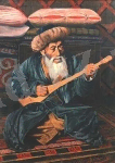 Қастеев Ә. (1904-1973). Жамбылдың портреті. 1973 Қ., м.б. 129.5х99.