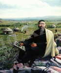 Қастеев Ә. Абай жайлауда. 1971 К., м. б. 147х123.